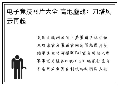电子竞技图片大全 高地鏖战：刀塔风云再起